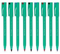 Pentel Assorted Colour Pack R50 Rollerball Ball Pen Pens Fine 0.8mm Cushioned Nib Tip 0.4mm Line Width 77% Recycled (3 Of Each Colour - Black Blue Red - 9 Pens)