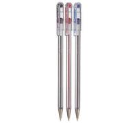 Pentel Assorted Colour Pack Superb Ballpoint Pen Ball Point Pens 0.7mm Nib Tip 0.25mm Line Width Fine Line Refillable Ink BK77 (1 Of Each Colour - 3