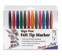 Pentel Assorted Sign Pens S520 - Full Range of 12 Pens