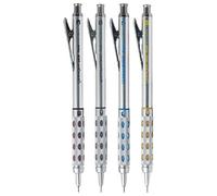 Pentel Assorted Size Pack Graphgear 1000 Automatic Proffesional Drafting Mechanical Pencil Rubber Grip Refillable Retractable (1 Of Each Size - 4 Pens - 0.3mm, 0.5, 0.7 & 0.9mm)