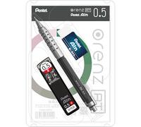 Pentel - AT Mechanical Pencil, Gray, 0.5mm, 0.5B Refill Lead Set and Bonus Eraser PP2005-NMPTP
