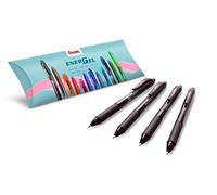 Pentel BL107-AX EnerGel Liquid Gel Rollerball Pen Set of 4 Black 0.7 Ball = 0.35 mm Line Width