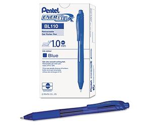Pentel BL110 EnerGel X Retractable Medium 1.0 mm Blue C BL110 (Pack of 12)