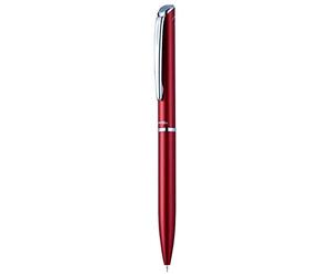 Pentel BL2007 EnerGel Philography 0.7mm Retractable Rollerball, Satin Metal Red Barrel Gift Pen, Black ink (One Pen)