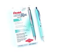 Pentel BL407 EnerGel Sterling Rollerball Pen, Light Blue Barrel, Black Ink (Pack of 12)