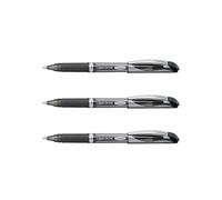 Pentel BL60 Energel XM Gel ink Rollerball Pens, 1.0mm Tip, Black ink (Pack of 3)
