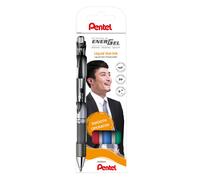 Pentel BL77-4 EnerGel Liquid Gel Rollerball pen, 0.35mm line width, set of 4, as