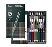Pentel BL77-L7 Gel Ink Ballpoint Pen, EnerGel 0.7mm, Limited Edition, 7 Colors Set