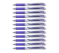 Pentel Gel Rollerball Pen BL77-V3X EnerGel Retractable 0.7mm/0.35mm Refillable 12-pack Lilac