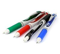 Pentel BL77E-4 EnerGel Eco Retractable Gel Rollerball Pen, Made with 79% Recycled Materials, Set of 4 - Black/Red/Blue/Green