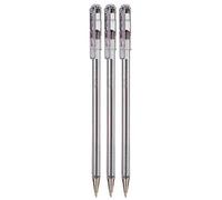 Pentel Superb BK77 Ballpoint Pen, Black, 0.7mm Tip, 0.25mm Line, Refillable (Pack of 3)
