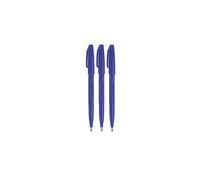 Pentel Blue Original Sign Pen S520 Fibre Tip Marker Pens Colour Fineliner 2mm Nib 1mm Line Width (Pack Of 3)
