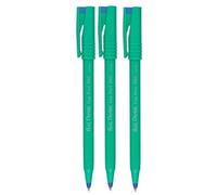 Pentel Blue R50 Rollerball Ball Pen Pens Fine 0.8mm Cushioned Nib Tip 0.4mm Line Width 77% Recycled (Pack Of 3)