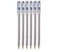 Pentel Blue Superb Ballpoint Pen Ball Point Pens 0.7mm Nib Tip 0.25mm Line Width Fine Line Refillable Ink BK77 (Pack Of 6)