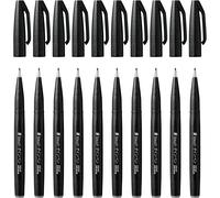 Pentel Brush Sign Pen Black - Pack of 10