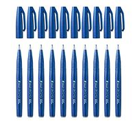 Pentel Brush Sign Pen - Blue (Pack of 10)