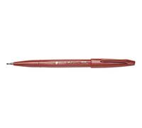 Pentel Felt-tip Brush Pen SES15C-E – Flexible Brush-like Tip – Brown – Pack of 10