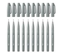 Pentel Brush Sign Pen - Grey (Pack of 10)