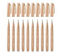 Pentel Brush Sign Pen Light Brown - Pack of 10