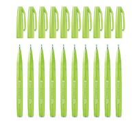 Pentel Brush Sign Pen Lime Green - Pack of 10