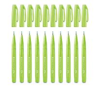 Pentel Brush Sign Pen Lime Green - Pack of 10