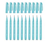 Pentel Brush Sign Pen SES15C-12 Fibre-Tip Pen 10 azure blue