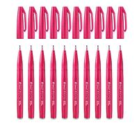 Pentel Brush Sign Pen Burgundy - Pack of 10