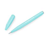Pentel Brush Sign Pen SES15C - Brush Nib - Fibre Tip - Pale Blue - Single