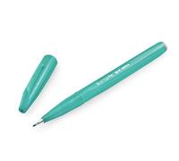 Pentel Brush Sign Pen SES15C - Brush Nib - Fibre Tip - Turquoise Green - Single