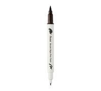 Pentel Brush Sign Pen Twin SESW30C Fibre Pen, 2 Brush-like Tips, Dark Brown (Pack of 1)