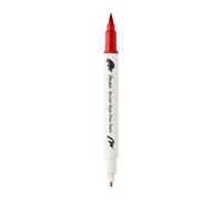 Pentel Brush Sign Pen Twin SESW30C Fibre Pen, 2 Brush-like Tips, Red (Pack of 1)