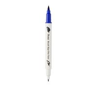 Pentel Brush Sign Pen Twin SESW30C Fibre-Tip Pen, 2 Brush-like Tips, Blue (Pack of 1)