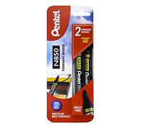 Pentel Bullet point N850 Marker, 4.2mm tip, Black ink, 1 blister card with 2 markers