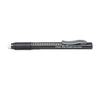 Pentel Clic Eraser, Retractable, Pocket Clip, Rubber Grip, Black Barrel (PENZE22A)