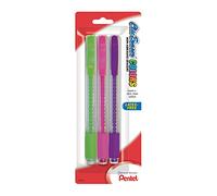 Pentel® Clic Erasers®, Assorted Colors, Pack Of 3
