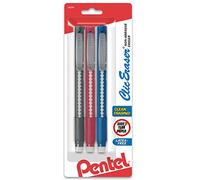 Pentel Clic Retractable Erasers 3/Pkg, Multi-Colour, 1.63 x 7.32 x 18.42 cm