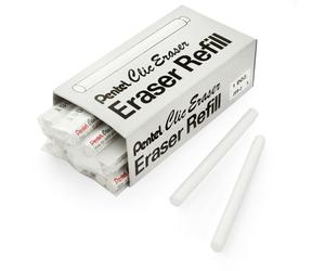 Pentel Clic Stick Eraser Rubber Refills - Pack of 12 = 24 Refills