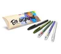Pentel Creative Set of 5 Ideal for Hand Lettering, Bullet Journal, Greeting Cards and Much More, Ideal for Christmas Time