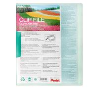 Pentel DCB14 Clip File Green Folder 10 Pieces