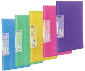 Pentel Display Book Vivid, 30 pockets, A4 size , Pack of 5 assorted coloured