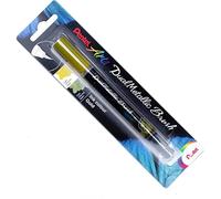 Pentel Dual Metallic Brush Pen Iridescent Glitter Ink Art Drawing Fine to Wide
