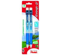 Pentel .e-sharp Automatic Pencil, 0.7mm, Assorted Barrels, 2 Pack (AZ127BP2M-K6)