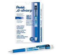 Pentel e-sharp Automatic Pencil, 0.7mm, Blue Accents, Box of 12 (AZ127C)
