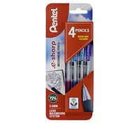 Pentel E-Sharp mechanical pencil, Assorted colours, 1 blister of 4 pencils multi-coloured XAZ125/4-M
