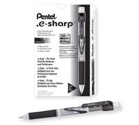 Pentel e-Sharp Mechanical Pencils 0.5 mm 72% Recycled Black Pack Of 12
