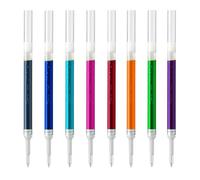 Pentel Energel 0.7mm Refill Metal Tip LR7 - BL77/BL57/BL37 - Pack of 8 Colours - Black, Blue, Red, Green, Orange, Pink, Sky Blue, Violet