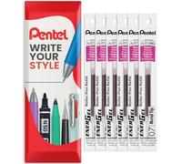 Pentel Energel 0.7mm Refill Metal Tip LR7 - BL77/BL57/BL37 Pen Refill - in Envelope Gift Packaging - Pack of 6 (Magenta)