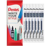 Pentel Energel 0.7mm Refill Metal Tip LR7 - BL77/BL57/BL37 Pen Refill - in Envelope Gift Packaging - Pack of 6 (Navy Blue)