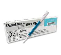Pentel Energel 0.7mm Refill Metal Tip LR7- Fits BL77/BL57/BL37 - Sky Blue - Pack of 12