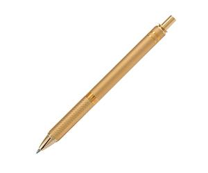 Pentel® EnerGel® Alloy Retractable Gel Pen, Medium Point, 0.7 mm, Gold Aluminum Barrel, Black Ink